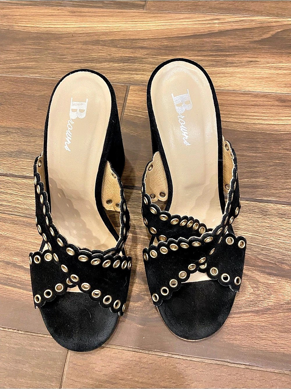 Browns Grommet Heeled Sandals – Size 38